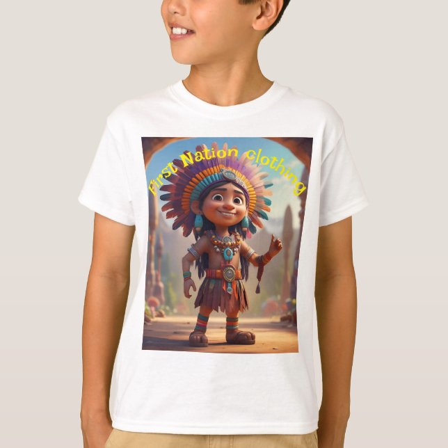 Camiseta roupas infantis da Primeira Nação índios (Frente)