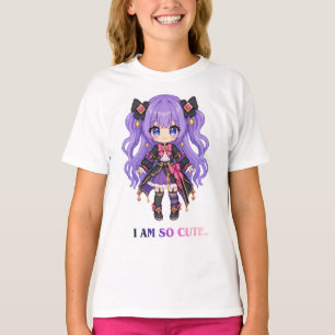 Camiseta Roupas infantis de anime fofas e divertidas