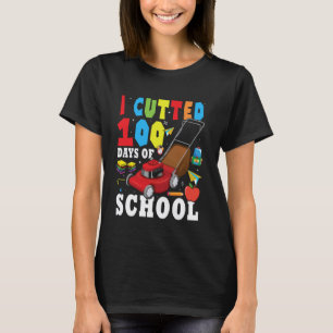 Camiseta Roupas Legais de Cortador de Grama 100º Dia de Aul