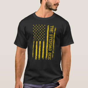Camiseta Roupas masculinas abelha vintage bandeira american