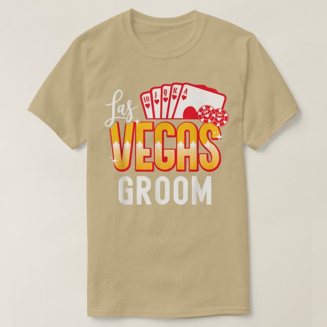 Camiseta Roupas masculinas combinando casamento Las Vegas N (Frente do Design)