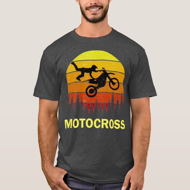 Camiseta Roupas Motocross Stunt Dirtbike Racing Para (Frente)