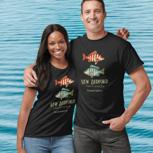 Camiseta Roupas náuticas de pesca de New Bedford Massachuse