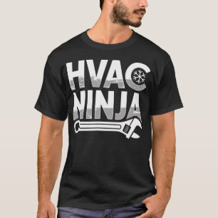 Camiseta Roupas Ninja Hvac Profissional Mestre de Ar Condic
