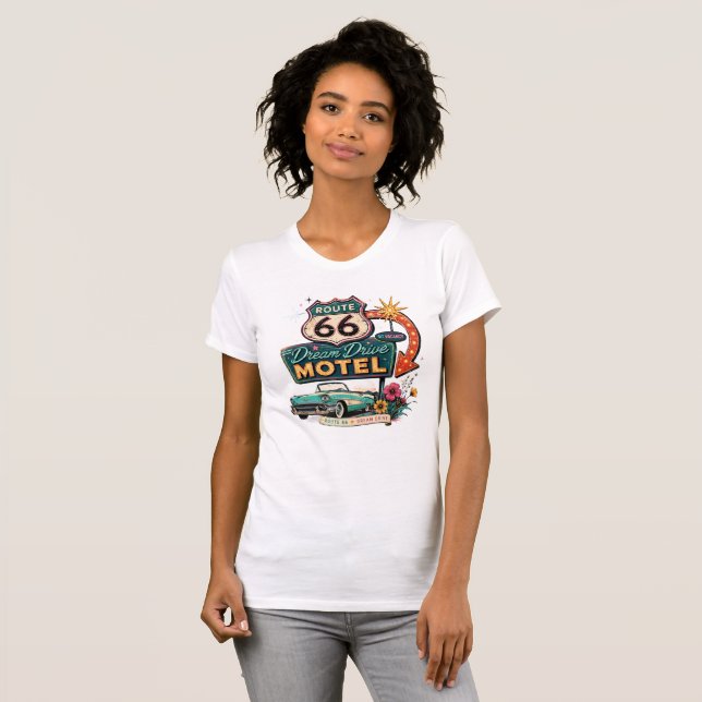 Camiseta Roupas Nostálgicas da Viagem Neon (Frente Completa)
