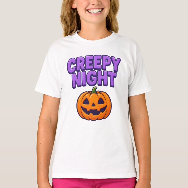 Camiseta Roupas noturnas assustadoras do Halloween Unisex (Frente)