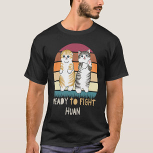 Camiseta Roupas para cães e gatos Pronto para lutar Huan 3
