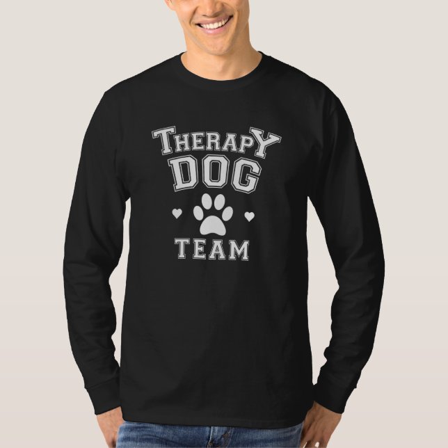 Camiseta Roupas para Equipe de Cães de Terapia para Animais (Frente)