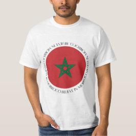 Camiseta Roupas Patrióticas da Bandeira de Marrocos