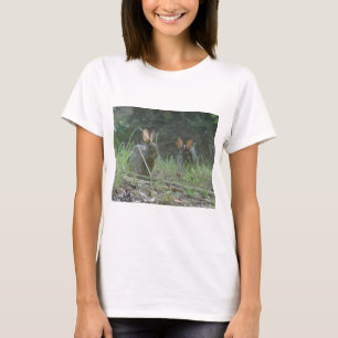 Camiseta Roupas Presentes Par de Coelhos Selvagens Cottonta