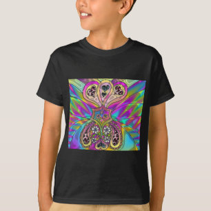 Camiseta Roupas Presentes Retro 60s Psicodélicos Corações F
