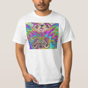 Camiseta Roupas Presentes Retro 60s Psicodélicos Corações F