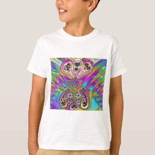 Camiseta Roupas Presentes Retro 60s Psicodélicos Corações F