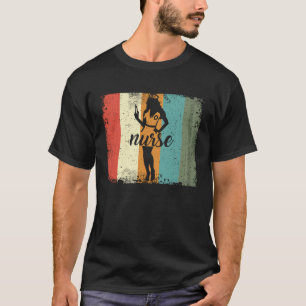 Camiseta Roupas Retrô Vintage de Estudante de Enfermagem Vi