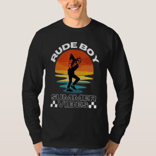 Camiseta Roupas Ska de Duas Cores Homens Rude Boy Vibrações