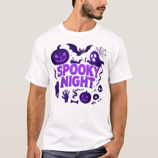 Camiseta Roupas únicas noturnas de Halloween Unisex