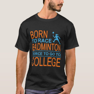 Camiseta Roupas Universitárias de Badminton Shuttle