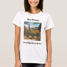 Camiseta Rousseau Sena e Torre Eiffel no Sunset