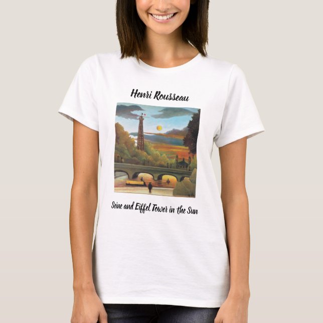 Camiseta Rousseau Sena e Torre Eiffel no Sunset (Frente)