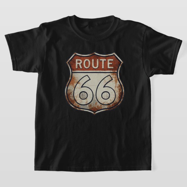Camiseta Route 66 Rusty Road Sign (Postura )