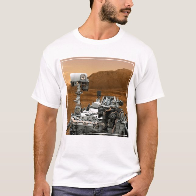 Camiseta Rover de Curiosidade do Laboratório de Ciências de (Frente)