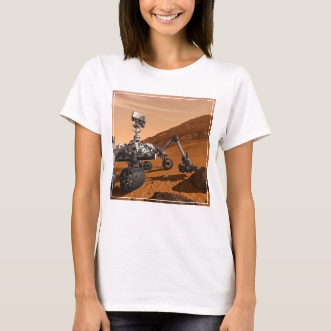 Camiseta Rover de Curiosidade do Laboratório de Ciências de (Frente)