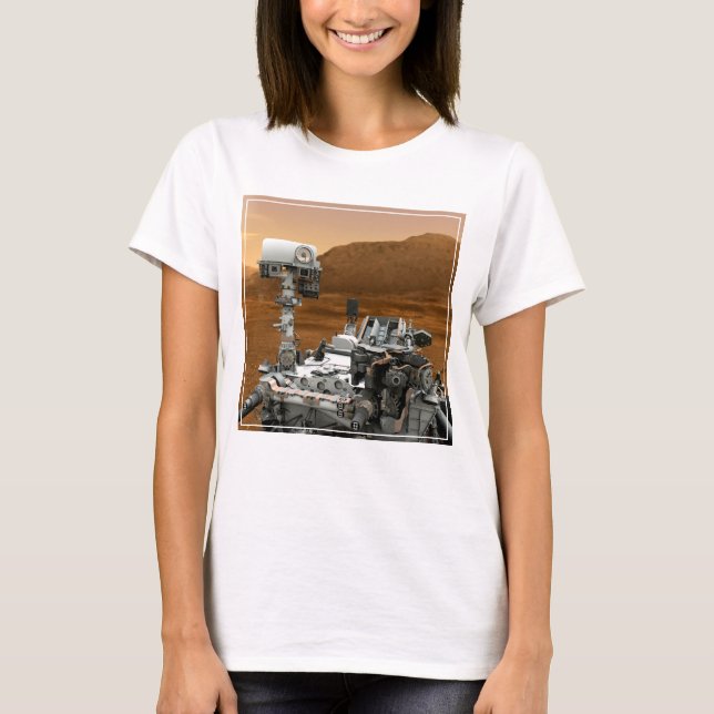 Camiseta Rover de Curiosidade do Laboratório de Ciências de (Frente)