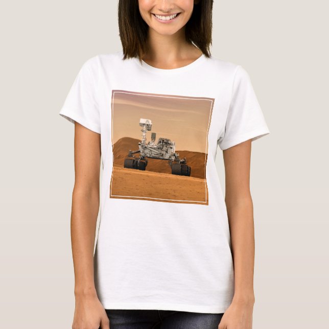 Camiseta Rover de Curiosidade do Laboratório de Ciências de (Frente)