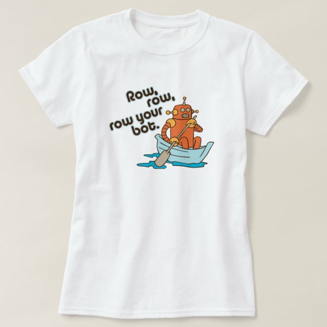 Camiseta Row, row, remo o teu bot. (Frente do Design)