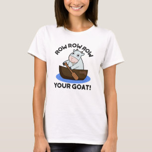 Camiseta Row Row Row Seu Gato Bastante Animal Pun