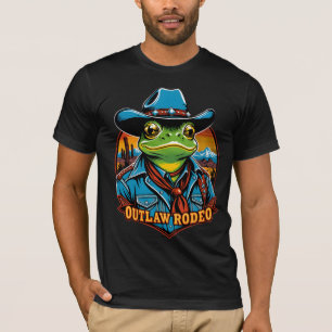 Camiseta Rowdy Outlaw Rodeo Sapo - Camiseta-T do Cowboy Oci