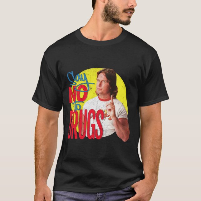 Camiseta Rowdy Roddy Piper Diz Não À Droga (Frente)