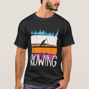 Camiseta rowing canoe boat paddle row kayak rower T-Shirt
