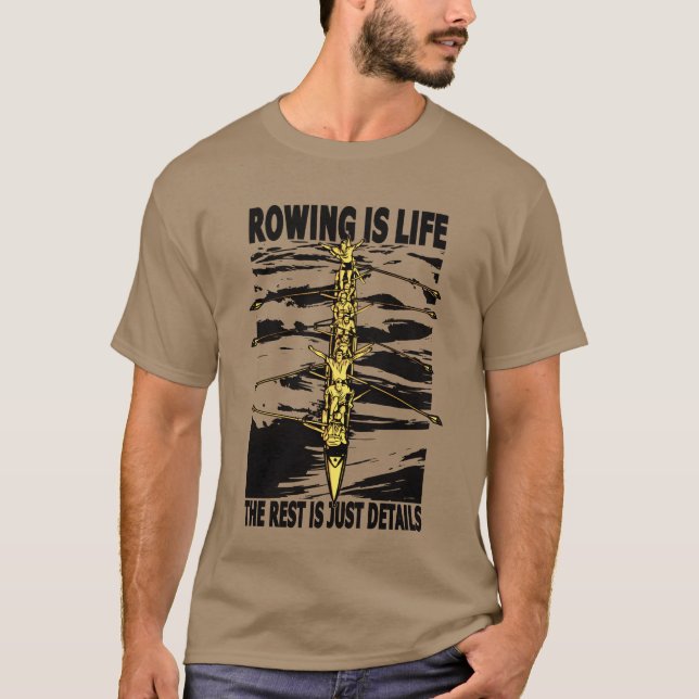 Camiseta Rowing life for rowers kayak canoe water sports re (Frente)