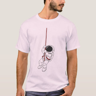 Camiseta roxa de astronauta pendurado fofa