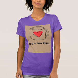 Camiseta roxa de meia manga