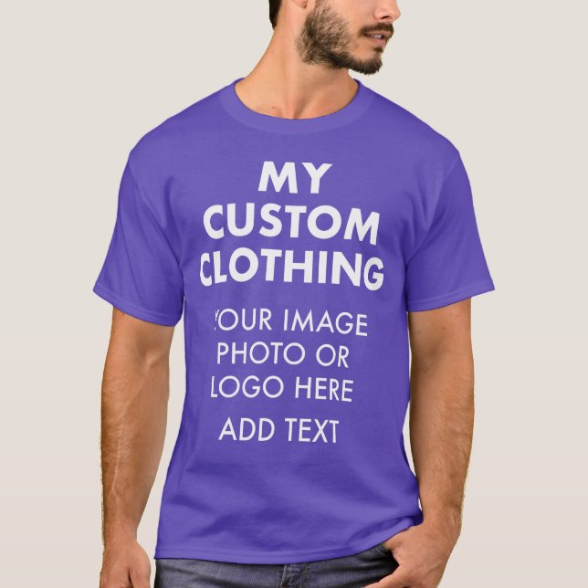 Camiseta roxa personalizada para HOMENS (Frente)