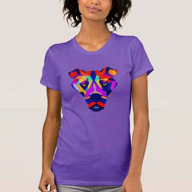 Camiseta roxa slim feminina Alexander's Dog (Frente)