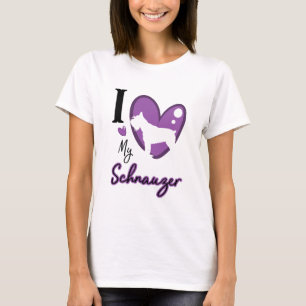 Camiseta Roxo, adoro o meu schnauzer
