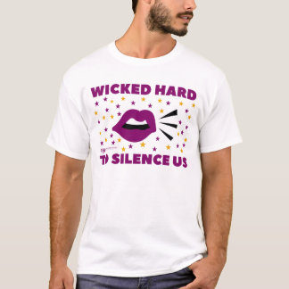 Camiseta Roxo/Amarelo Difícil de Silenciar Nós