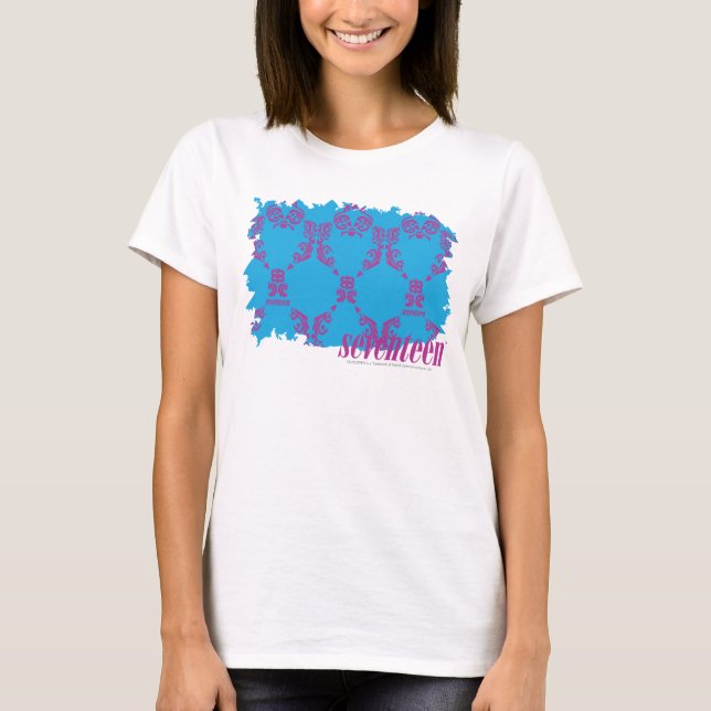 Camiseta Roxo-Aqua 4 do damasco (Frente)