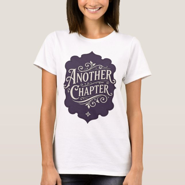 Camiseta Roxo Chamativo ANOTHER CHAPTER Impressão (Frente)