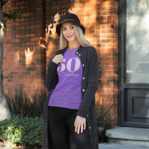Camiseta Roxo Claro Número 50 & Fabuloso