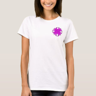 Camiseta Roxo Clover Ribbon por Kenneth Yoncich