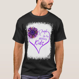 Camiseta Roxo Coração Infantil Militar Leopardo Girassol B