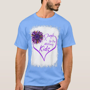 Camiseta Roxo Coração Infantil Militar Leopardo Girassol B
