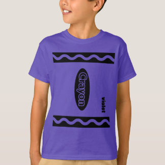 Camiseta Roxo Crayon Box Grupo de Festa de Halloween