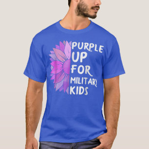 Camiseta Roxo Criança Militar Brats Militares de Girassol