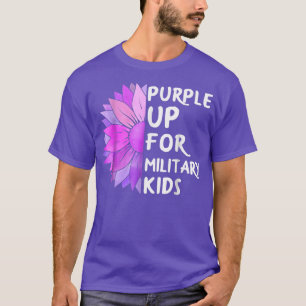 Camiseta Roxo Criança Militar Brats Militares de Girassol