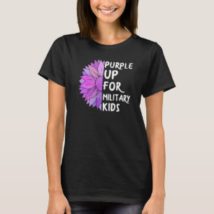 Camiseta Roxo Criança Militar Brats Militares de Girassol